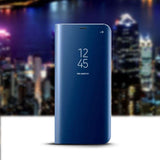 Husa Xiaomi Redmi Note 8 Pro Flip Cover Oglinda Albastru - vivimall.ro