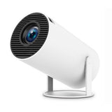 Video Proiector Portabil cilindric HY300PRO, Vivimall, Inteligent, Full HD 1080 x 1280, Wireless, Compatibil cu Android/iOS, 18 x 11 x 6 cm, Alb - vivimall.ro