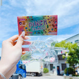 Jucarie Antistres Squishy, Flippy, Labuta de Pisica Pufoasa, cu Revenire Lenta, 6 x 6 cm, Model Crystal Ice, Transparent - vivimall.ro