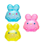 Iepuras Squishy, Flippy, Jucarie Senzoriala Comprimabila cu Sclipici, 1 Bucata, Antistres pentru Adulti si Copii, Efect Calmant cu Revenire Lenta, 7 x 5.5 x 6 cm, Culoare Aleatorie - vivimall.ro