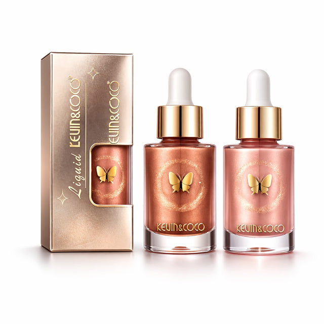 Iluminator Lichid Kevin&Coco, Model Luminizer, Efect Stralucire Bronz Luminos 3.5x3.5x8.5cm, Multicolor , Model B - vivimall.ro
