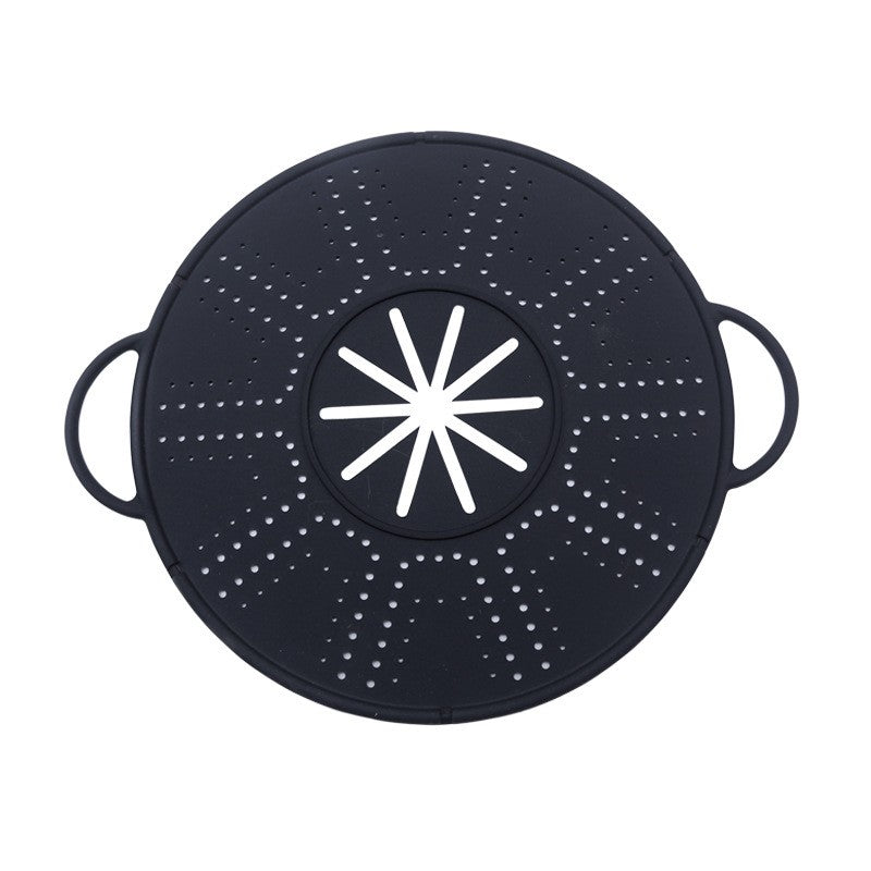 Capac Sita pentru Tigaie, Vivimall, 28 inch, Capac din Silicon pentru Scuregere, Rezistent la Remperaturi ridicate, Anti-Stropire, Deflector de Ulei, Negru - vivimall.ro