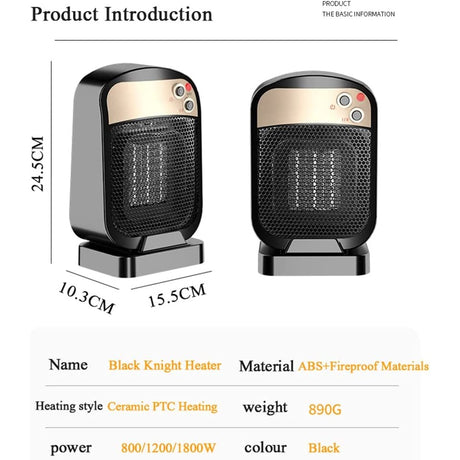 Radiator electric vertical mic Flippy, incalzitor cu 3 trepte de putere , 1800w, negru - vivimall.ro