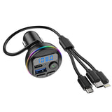 Încărcător auto cu MP3, USB + Type-C, Bluetooth, 3 mufe | PowerMax - vivimall.ro