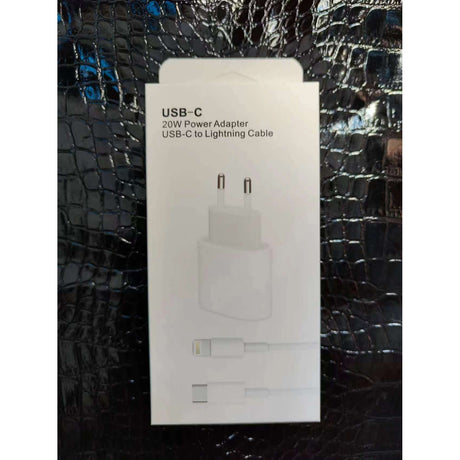 Incarcator compatibil cu iPhone, USB Type-C, Fast charge, Putere 20W, Flippy, Alb - vivimall.ro