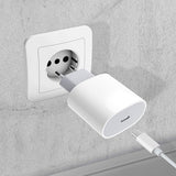 Incarcator compatibil cu iPhone, USB Type-C, Fast charge, Putere 20W, Vivimall, Alb - vivimall.ro