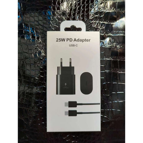 Incarcator Universal 25 W USB-C + Cablu Type-C, Flippy, Negru - vivimall.ro