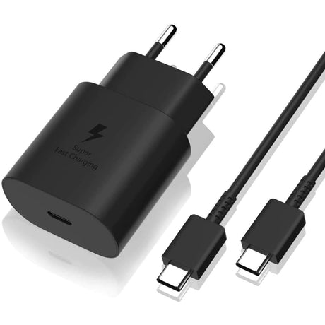 Incarcator Universal 25 W USB-C + Cablu Type-C, Flippy, Negru - vivimall.ro