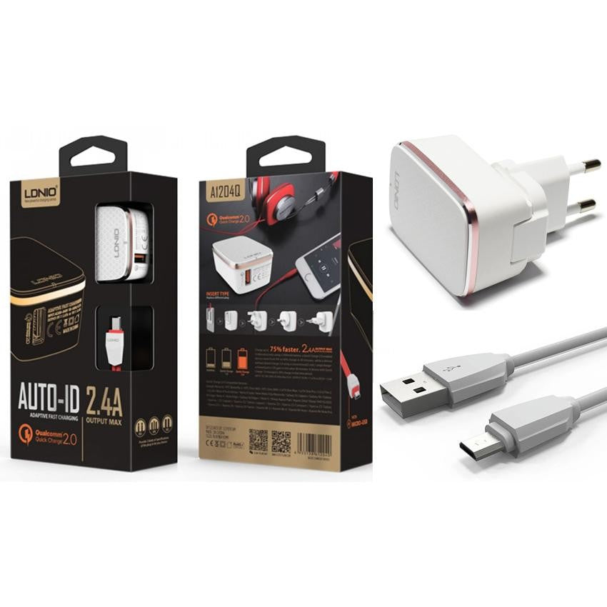 Incarcator Lightning Fast Charging 2,4 A Alb 1 m Cod Produs 08079 - vivimall.ro