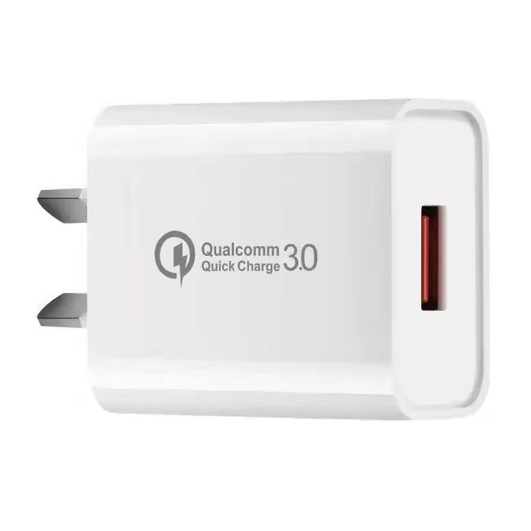 Incarcator Retea Fast Charge 5V3A, Vivimall, Capat STANDARD EUROPEAN QC 3.0, 18W, Fara Cablu, Alb - vivimall.ro