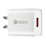 Incarcator Retea Fast Charge 5V3A, Vivimall, Capat STANDARD EUROPEAN QC 3.0, 18W, Fara Cablu, Alb - vivimall.ro