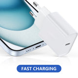 Incarcator Retea Fast Charge, Vivimall, Incarcator Standard European Power Delivery 30 W, Compatibil cu iPhone 15 / 16, Alb - vivimall.ro