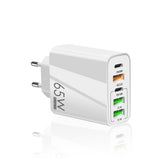 Incarcator Retea, Vivimall, 5 Porturi, 65W Fast Charge, 3 x USB, 2 x Type-C, Universal Compatibil iPhone, Huawei, Samsung, Xiaomi, Alb - vivimall.ro