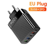 Vedere laterală încărcător rețea Super Fast Charger 120W, design robust și compact, negru