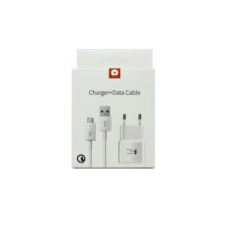 Incarcator Retea Quick Charge 2.0   Cablu Micro-USB WUW-T19 Flippy Blister, Alb - vivimall.ro