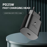 Incarcator Super Fast Charge, Vivimall, Incarcator Retea Universal, Compatibil cu Port USB-C, Power Delivery 25W, Negru - vivimall.ro