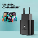 Incarcator Super Fast Charge, Vivimall, Incarcator Retea Universal, Compatibil cu Port USB-C, Power Delivery 25W, Negru - vivimall.ro