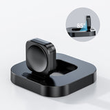 Incarcator Wireless pentru Smart iWatch, Vivimall, Compatibil cu Apple iWatch 1/9, Magnetic Charger, Interfata TYPE-C, 3W, 7.5 x 7.5 x 1.2 cm, Pliabil, Negru - vivimall.ro