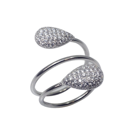 Inel Argint 925 Arc cu Zirconii, Marime 54 - vivimall.ro