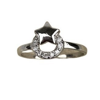 Inel Argint 925 Cerc cu Zirconiu si Stea, Marimea 49 - vivimall.ro