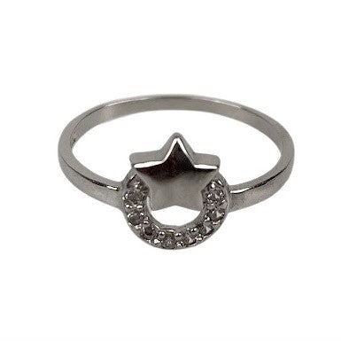 Inel Argint 925 Cerc cu Zirconiu si Stea, Marimea 49 - vivimall.ro