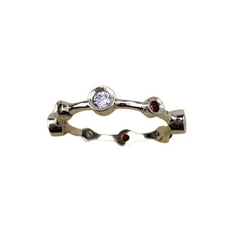 Inel Argint 925, Circular cu Pietre Colorate M51 - vivimall.ro