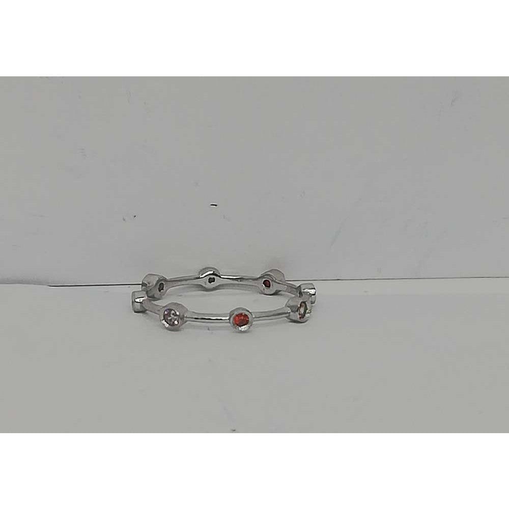 Сребърен пръстен 925, кръгъл с цветни камъни M54 