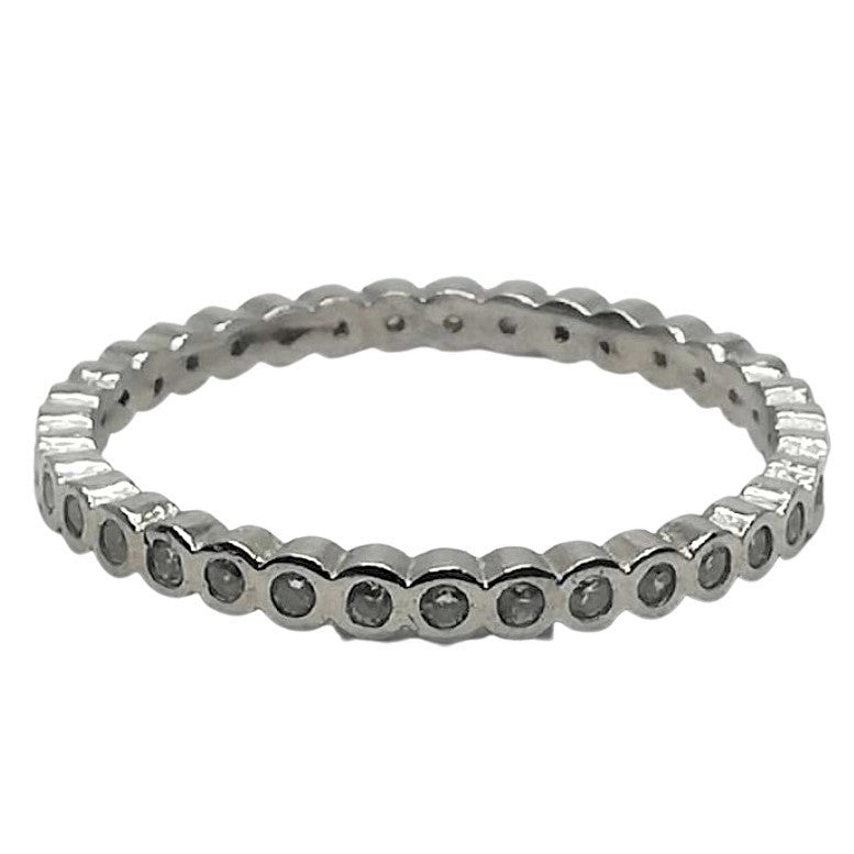 Inel Argint 925 Circular Cu Pietre Incrustate M 52