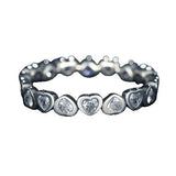 Inel Argint 925 Circular Inimi cu  Pietre M59 - vivimall.ro