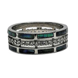 Inel Argint 925 cu Opal Verde si Zirconii M53 - vivimall.ro