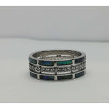 Inel Argint 925 cu Opal Verde si Zirconii M53 - vivimall.ro