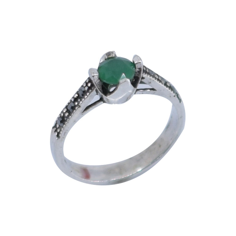 Inel Argint 925 cu Zirconiu si Marcasite, Marime 54 - vivimall.ro