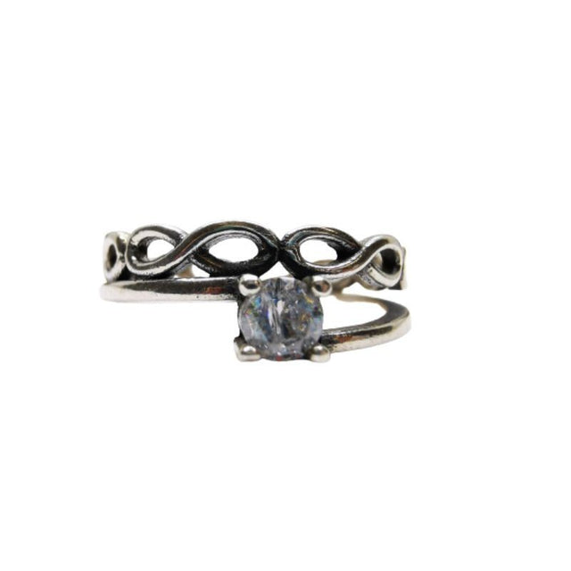 Inel, Jolie Silver, Argint 925 Impletit cu Piatra M 55 - vivimall.ro