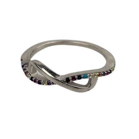 Inel Argint 925, Infinit Mare Cu Zirconiu Colorat M 51
