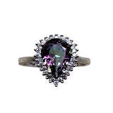 Inel Argint 925, Lacrima Cu Topaz, M 56