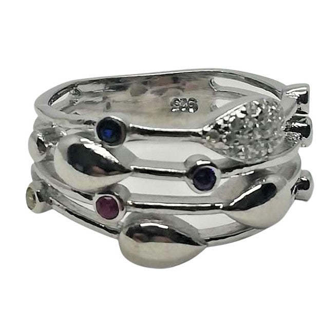 Inel Argint 925, Teardrops M 53 - vivimall.ro