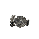 Inel, Jolie Silver, Argint 925 Trifoi cu Email Negru M 52 - vivimall.ro