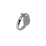 Inel cu banut din Argint 925, placat cu rodiu, marimea 62