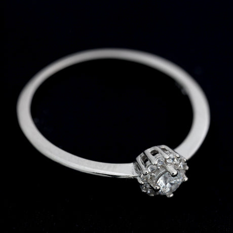 Inel de logodna din Argint 925, placat cu rodiu, marimea 54