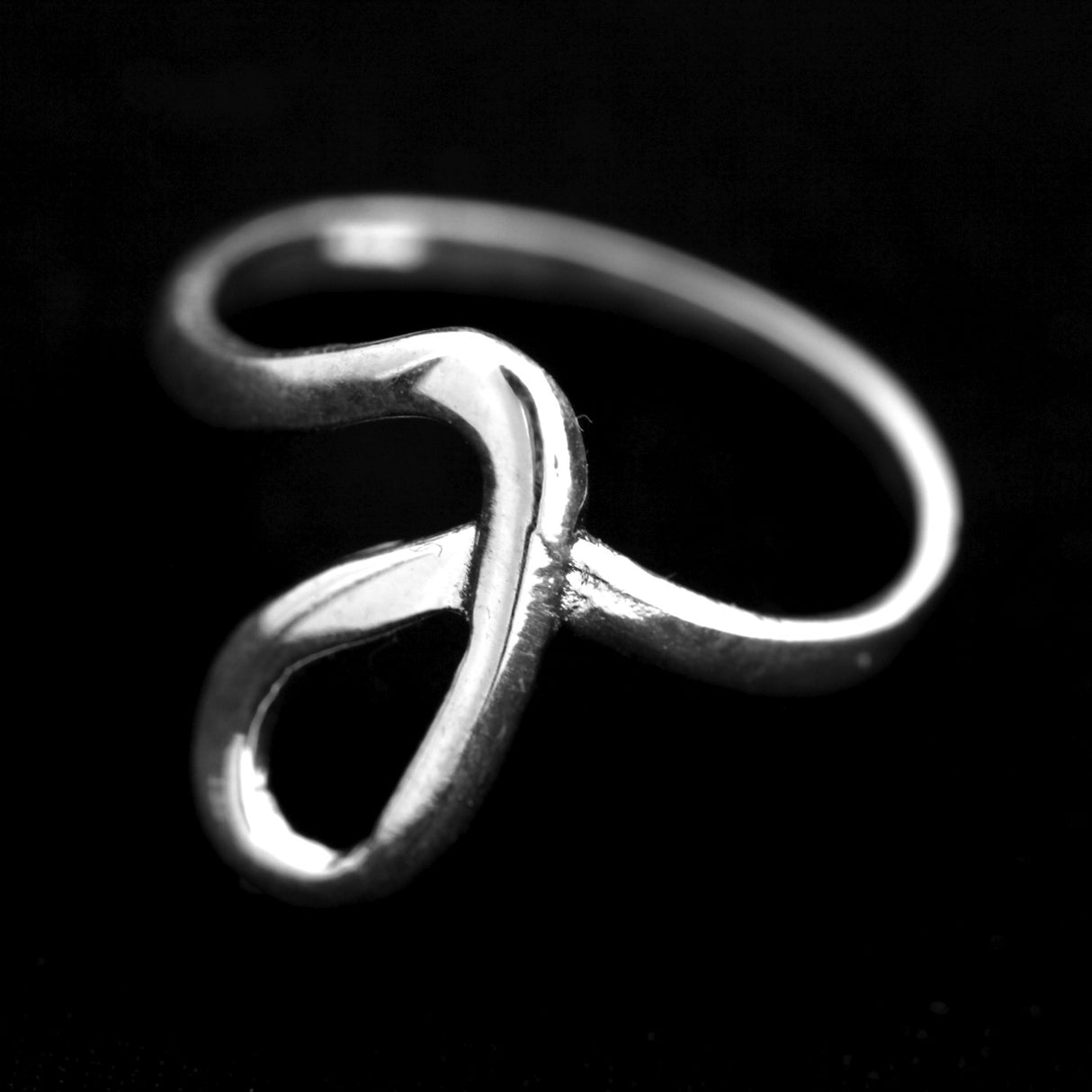 Inel din Argint 925 cu model de forma literei L, marimea 48 - vivimall.ro