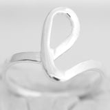 Inel din Argint 925 cu model de forma literei L, marimea 48 - vivimall.ro