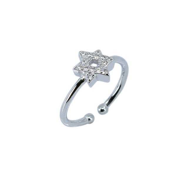 Inel din Argint 925 Disconnected, model Stea cu pietre, 49 mm - vivimall.ro