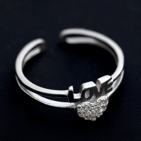 Inel din Argint 925 Disconnected, placat cu rodiu si zirconii, 49 mm - vivimall.ro