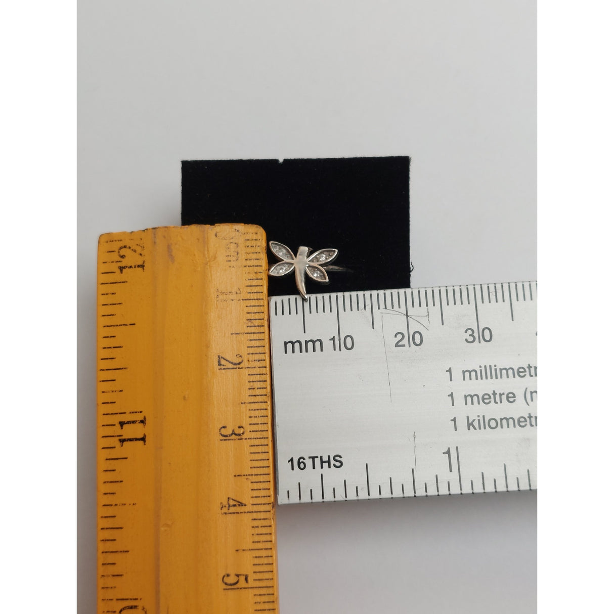 Сребърен пръстен с водно конче 925 с камъни, Jolie Silver, 1.3G
