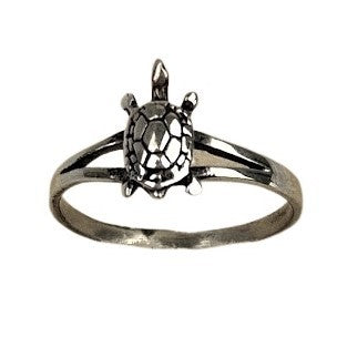 Сребърен пръстен с костенурка 925, M 58