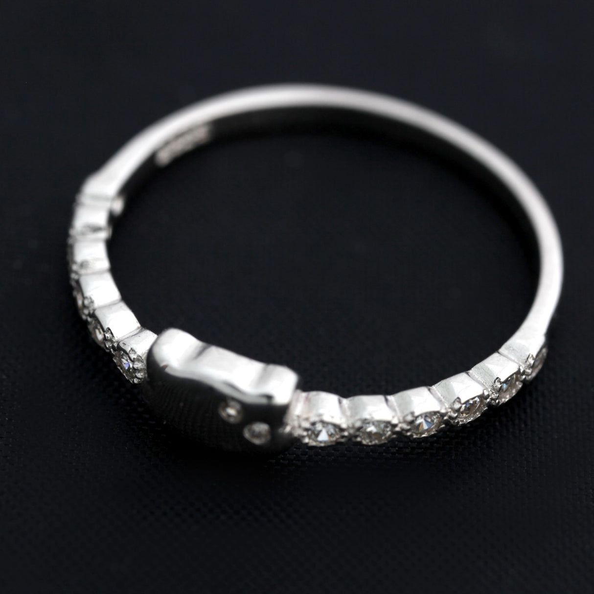 Inel Pisicuta din Argint 925 cu Zirconii, marimea 52