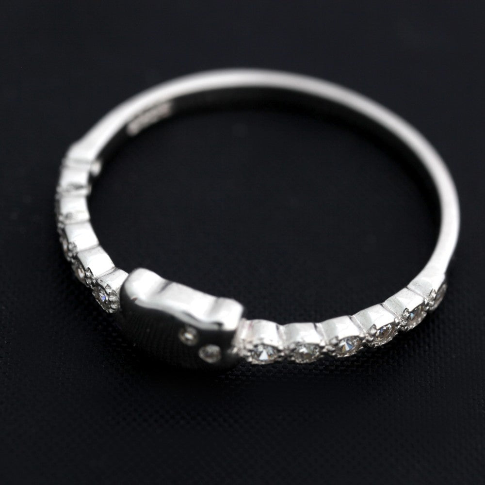 Inel Pisicuta din Argint 925 cu Zirconii, marimea 54 - vivimall.ro