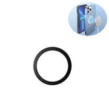 Inel Magnetic incarcare fara fir, montare auto, MagSafe Silicone pentru Apple iPhone 12 / 13 / 14, Negru - vivimall.ro