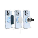 Inel Magnetic incarcare fara fir, montare auto, MagSafe Silicone pentru Apple iPhone 12 / 13 / 14, Negru - vivimall.ro