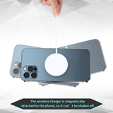 Inel Magnetic incarcare fara fir, montare auto, MagSafe Silicone pentru Apple iPhone 12 / 13 / 14, Rosu - vivimall.ro